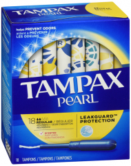 TAMPAX PEARL REGULAR SCENTED 18CT