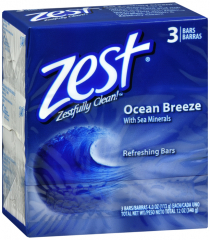ZEST BATH BAR 3PK OCEAN BREEZE 3X4OZ