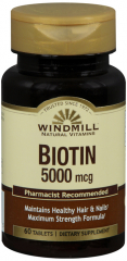 BIOTIN 5000MCG TABLET 60CT WINDML