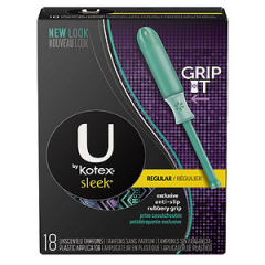 U BY KOTEX SLEEK TAMPON REGLUAR 18CT
