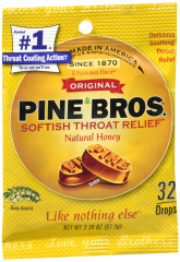 PINE BROS THROAT DROP BAG HONEY 32CT