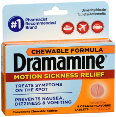 DRAMAMINE CHEW TAB ORANGE 8CT