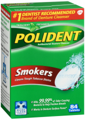 POLIDENT SMOKERS TABLET 84CT