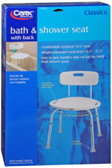 BATH SHW SEAT W/BK CLASCS
