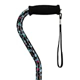 CANE OFFSET BLACK W/ FLOWERS 1070BF DS