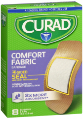 CURAD BANDAGE COMFORT FABRIC XLGE 8CT
