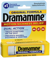 DRAMAMINE 50MG TABLET 12CT