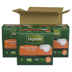 DEPEND FITTED BRIEF MAX ABS SM/MD 3X20CT