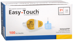 EASY TOUCH PEN NEEDLE 31G 1/4" 100CT