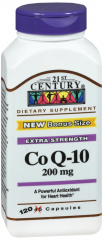 COQ10 200MG CAPSULE 120CT 21ST CENT