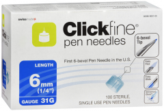 CLICKFINE PEN NEEDLE 6MM 31G 100CT
