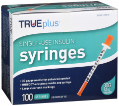 TRUEPLUS SYRINGE 5/16" 30GX1CC 100CT