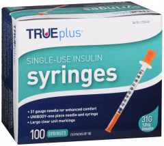 TRUEPLUS SYRINGE 5/16" 31GX1CC 100CT