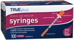 TRUEPLUS SYRINGE 5/16" 31GX3/10CC 100CT