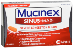 MUCINEX SINUS-MAX SEVERE CONGEST TAB 20C