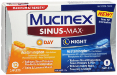 MUCINEX SINUS-MAX DAY NITE TABLET 20CT