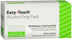 EASY TOUCH ALCOHOL PREP PAD 100CT