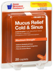 GNP MUCUS RELIEF COLD & SINUS