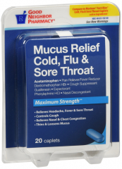 GNP MUCUS RELIEF C&F SORE THROAT 20CT