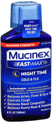 MUCINEX FAST MAX NITE COLD FLU 6OZ