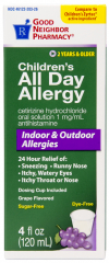 GNP ALLERGY CETIR CH GRP SF LIQ 4OZ
