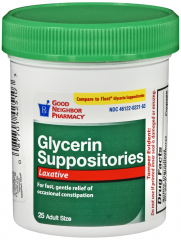 GNP GLYCERINE SUPPOSITORY ADULT 25CT