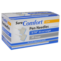 SURECOMFORT PEN NDL 30GX8MM 100CT