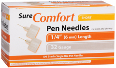 SURECOMFORT PEN NDL 32GX6MM 100CT