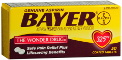 BAYER ASPIRIN TABLET 325MG 50CT