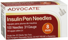 ADVOCATE PEN NEEDLE 31G/8MM 100CT