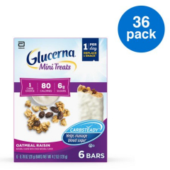 GLUCERNA BAR MINI OATMEAL/RAISIN 6X6CT