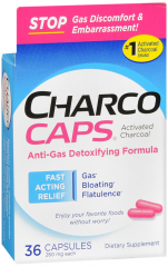 CHARCOCAPS ANTI GAS CAPSULE 36CT