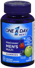 ONE-A-DAY MEN'S VITACRAVES GUMMIES 70CT