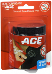 ACE BANDAGE WITH CLIP 3" BLACK
