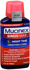 MUCINEX SINUS MAX NIGHTTIME 6OZ