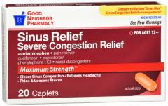 GNP MUCUS RLF SEV CONGESTION 325MG 20CT