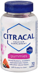 CITRACAL CALCIUM +D3 SUPLMT GUMMY 70CT