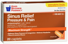 GNP MUCUS RELIEFSINUS MAX PAIN CPLT 20CT