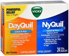 DAYQUIL/NYQUIL COLD FLU LIQUICAP 24CT