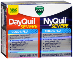 DAYQUIL/NYQUIL SEVERE COLD FLU CAP 24CT
