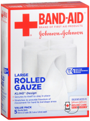 JJ GAUZE ROLLED 4INCH X 2.1 YDS 5 CT