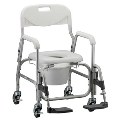 SHOWER COMMODE W/WHEELS &SA FR 8801 NOVA