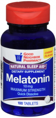 GNP MELATONIN 10MG QUCK DISOLVE 100 TAB