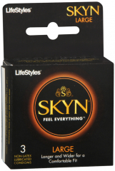 LIFESTYLES SKYN LARGE CONDOMS 3CT