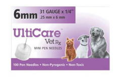 ULTICARE PEN NEEDLE VET 6MM 100CT
