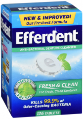 EFFERDENT PLUS MINT TABLET 126CT