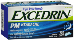 EXCEDRIN PM CAPLET 100CT