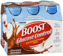 BOOST GLUCOSE RTU CHOC RETL 4X6X8OZ