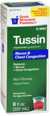 GNP TUSSIN MUCUS & CHEST CONG 8OZ