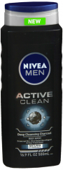 NIVEA MEN ACTIVE CLEAN BODY WASH 16.9OZ